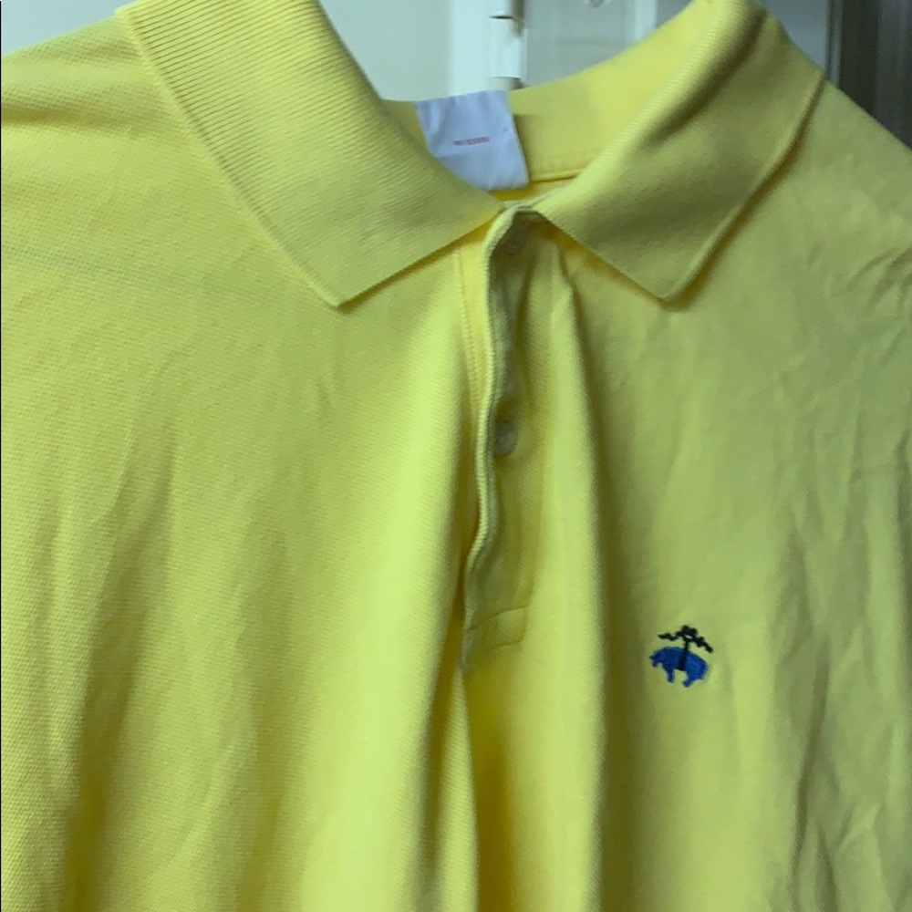 Yellow Brooks Brothers polo. Size- L